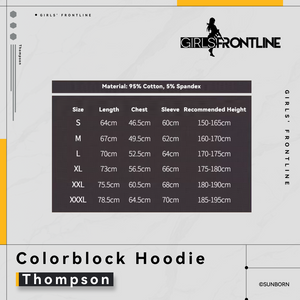 Thompson - Colorblock Hoodie - Girls' Frontline at   GIRLS' FRONTLINE OFFICIAL STORE |  